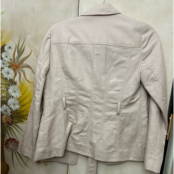 Ann Taylor Petite khaki Tan Trench Jacket. - Picture 2 of 3